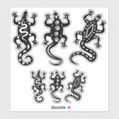 Sticker Trois Lizards noirs style Thunder_Cove sud-ouest (Feuille)