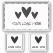 Sticker Trois Logos Rectangle et Carré (Devant)