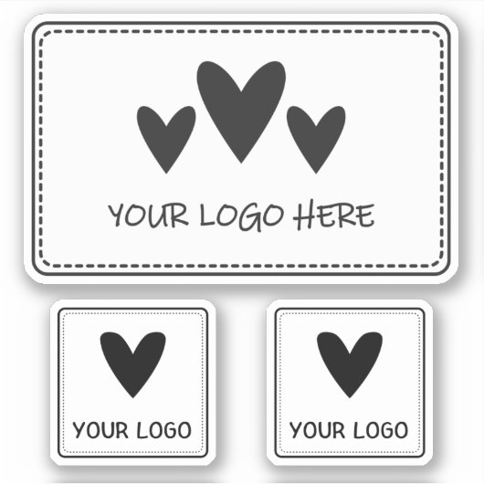 Sticker Trois Logos Rectangle et Carré (Devant)