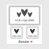 Sticker Trois Logos Rectangle et Carré (Feuille)