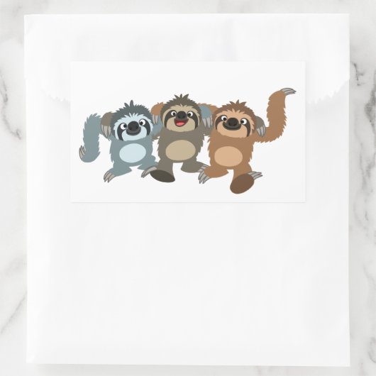 Sticker trois mignons emplacements de dessin (Sac)