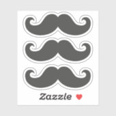Sticker Trois Moustaches de guidon noires (Feuille)