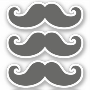 Sticker Trois Moustaches de guidon noires