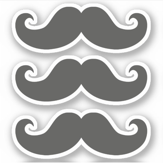Sticker Trois Moustaches de guidon noires (Devant)