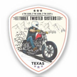 Sticker Trois soeurs tordues, tx 335, tx 336, tx 337 route
