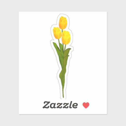 Sticker Trois Tulipes (Feuille)