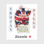 STICKER TROJAN PIGGY (Feuille)
