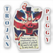 STICKER TROJAN PIGGY (Devant)