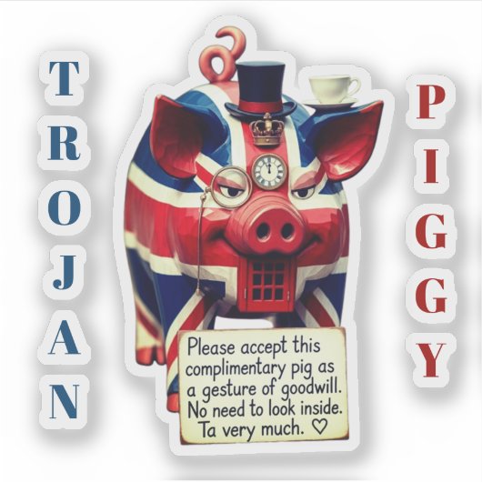 STICKER TROJAN PIGGY (Devant)
