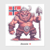 Sticker Troll norvégien (Feuille)