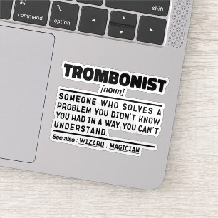 Sticker Tromboniste Noun Définition Trombone Player Sarcas