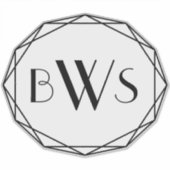 Sticker Tronc équestre monogramme personnalisé (Devant)