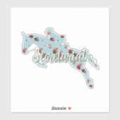 Sticker Tronc Vintage de chasse florale personnalisé (Feuille)