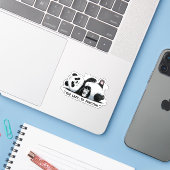 Sticker Trop azy pour fonctionner - Lazy Panda (Ordinateur portable avec iPhone)