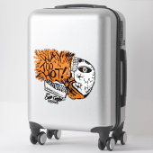 Sticker TROP CHAUD ! crâne de dessin animé (Sur valise)