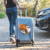 Sticker TROP CHAUD ! crâne de dessin animé (Valise Insitu)