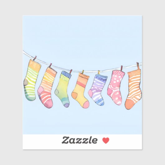Sticker Trop de chaussettes (Feuille)