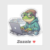 Sticker Trop d'onglets Grenouille (Feuille)