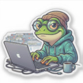 Sticker Trop d'onglets Grenouille (Devant)