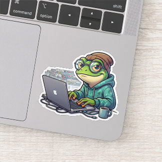 Sticker Trop d'onglets Grenouille