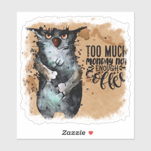 Sticker Trop lundi (Feuille)