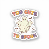 Sticker Trop mignon pour effrayer Halloween (Recto)