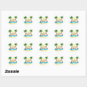 Sticker Tropical Escape Palm Beach (Feuille)