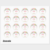 Sticker Tropical Floral Flamant rose Faveurs (Feuille)