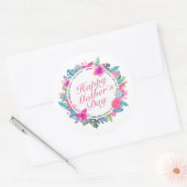 Sticker tropical Happy Mother's Day Floral Frame (Enveloppe)