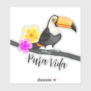 Sticker Tropical Toucan Costa Rica Pura Vida