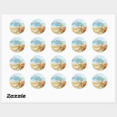 Sticker Tropical Wedding Beach Scene (Vel)