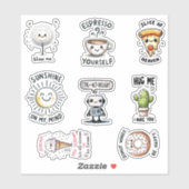 Sticker Trousse d'autocollant de devis amusant (Feuille)