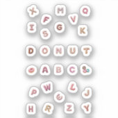 Sticker Trousse de broderie Donut-ABC - lettres douces - 1 (Recto)
