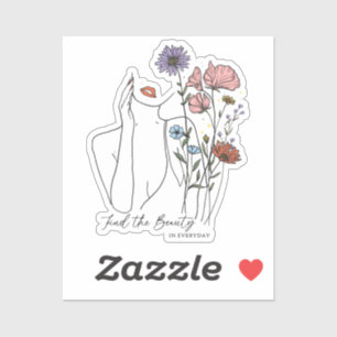 Sticker Trouvez La Beauté Dans La Citation Inspirationnell