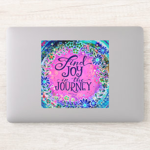 Sticker Trouvez la joie dans le voyage Plutôt rose Inspiri