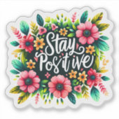 Sticker Trouvez la joie dans les fleurs et les mots ondula (Devant)