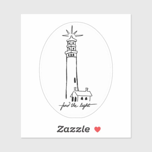 Sticker Trouvez l'autocollant de vinyle léger (Feuille)