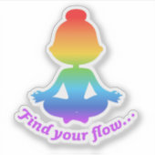 Sticker Trouvez votre indicateur de débit (Arc en ciel) (Devant)