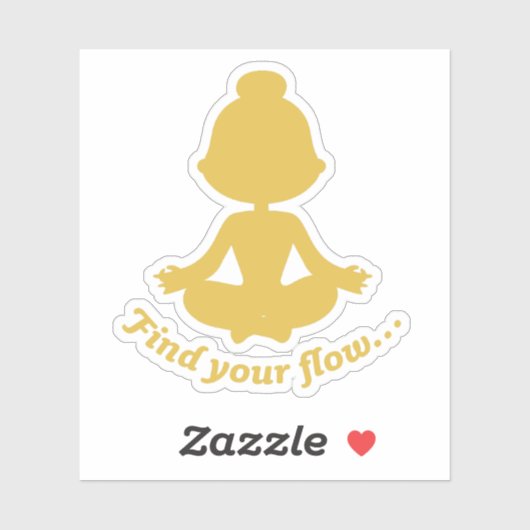 Sticker Trouvez votre indicateur de débit (jaune) (Feuille)