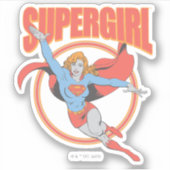 Sticker True Vintage Supergirl Flying Graphic (Devant)