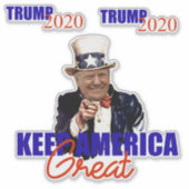 STICKER TRUMP 2020 GARDER L'AMÉRIQUE GRAND (Devant)