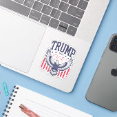 Sticker Trump 2024 America Bald Eagle Pro Trump (Ordinateur portable avec iPhone)