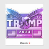 Sticker TRUMP 2024 avec un aigle (Feuille)