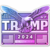 Sticker TRUMP 2024 avec un aigle (Devant)