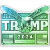 Sticker TRUMP 2024 avec un aigle (Devant)