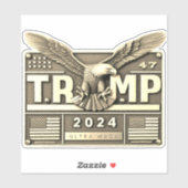 Sticker TRUMP 2024 avec un aigle (Feuille)