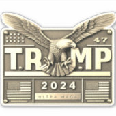 Sticker TRUMP 2024 avec un aigle (Devant)