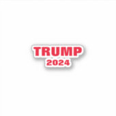 Sticker Trump 2024 Colorful Red White Bold Cool tendance (Devant)