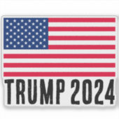 Sticker Trump 2024 - Décal de fenêtre de voiture de drapea (Devant)