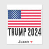 Sticker Trump 2024 - Décal de fenêtre de voiture de drapea (Feuille)